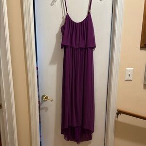 White House Black Market Purple High Low Dress